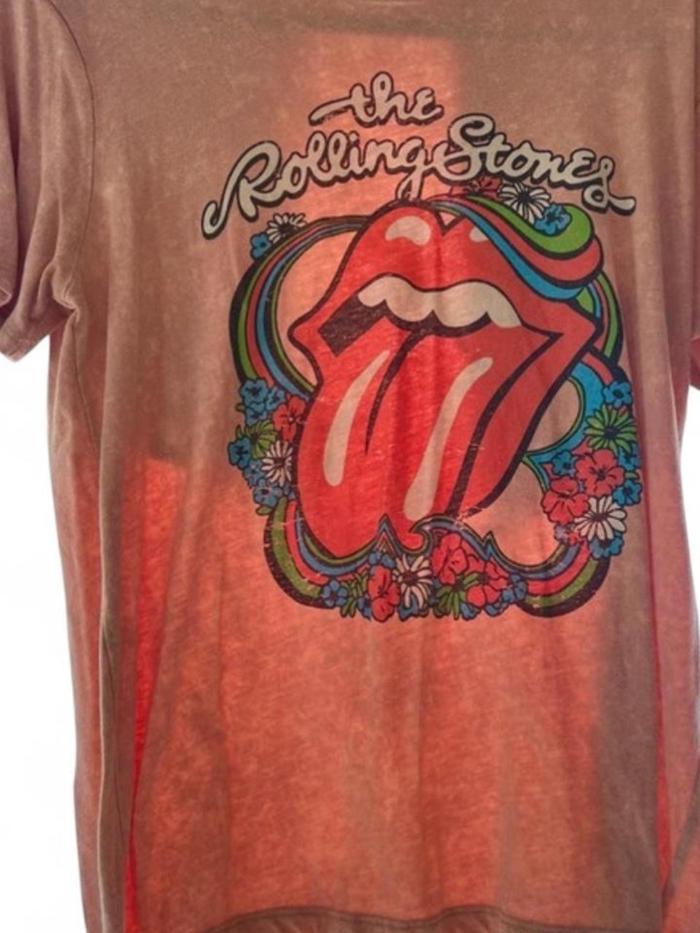 The Rolling Stones Pink Graphic Tongue Tee